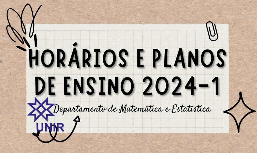 Horários e planos de ensino 2024-2